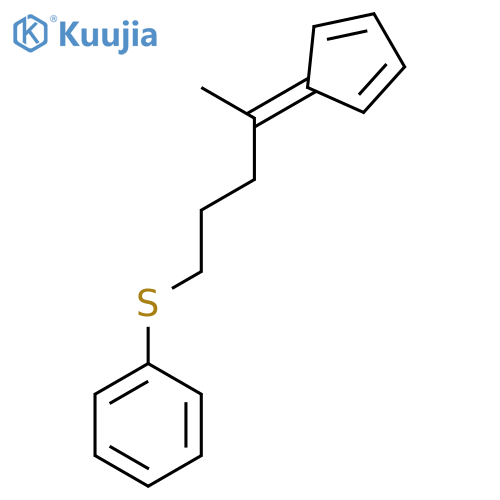 Benzene, [[4-(2,4-cyclopentadien-1-ylidene)pentyl]thio]- structure