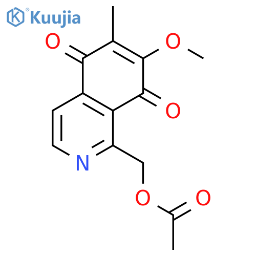 5,8-Isoquinolinedione, 1-[(acetyloxy)methyl]-7-methoxy-6-methyl- structure