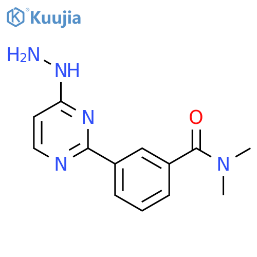 Benzamide, 3-(4-hydrazino-2-pyrimidinyl)-N,N-dimethyl- structure