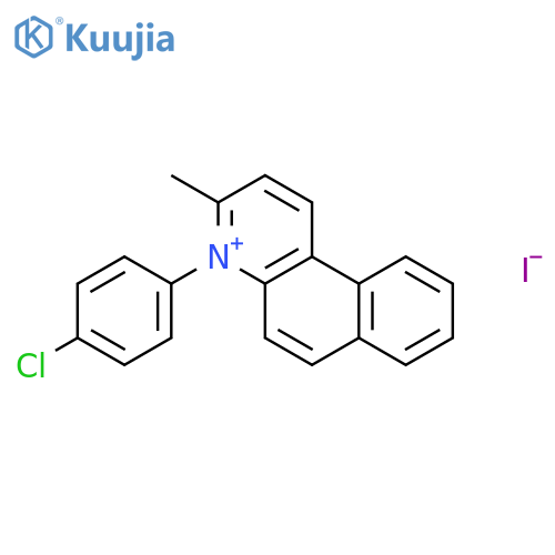 Benzo[f]quinolinium, 4-(4-chlorophenyl)-3-methyl-, iodide structure