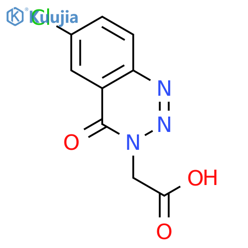 1,2,3-Benzotriazine-3(4H)-acetic acid, 6-chloro-4-oxo- structure