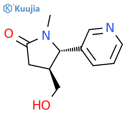 2-Pyrrolidinone, 4-(hydroxymethyl)-1-methyl-5-(3-pyridinyl)-, (4S-trans)- structure