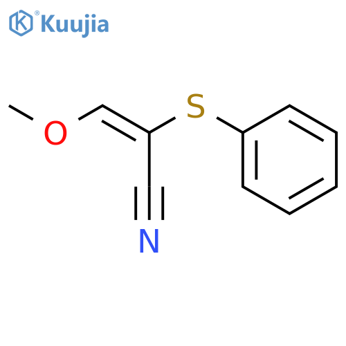 2-Propenenitrile, 3-methoxy-2-(phenylthio)-, (E)- structure