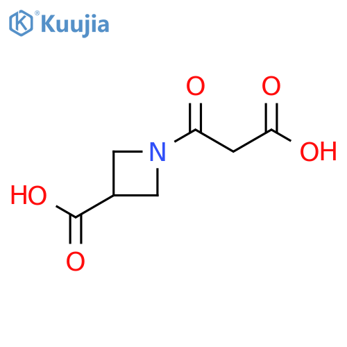 1-(2-carboxyacetyl)azetidine-3-carboxylic acid structure