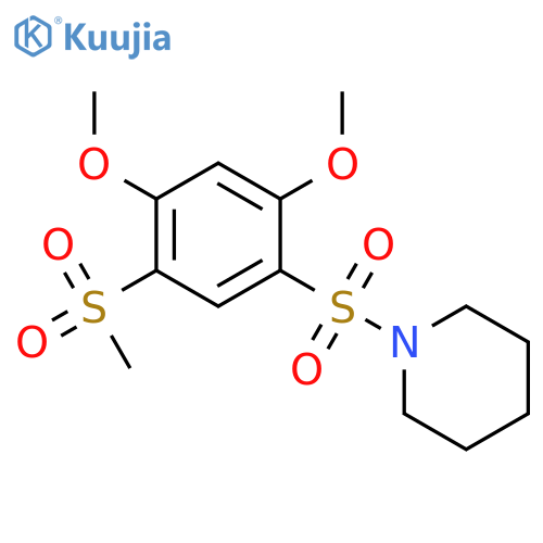Piperidine, 1-[[2,4-dimethoxy-5-(methylsulfonyl)phenyl]sulfonyl]- structure