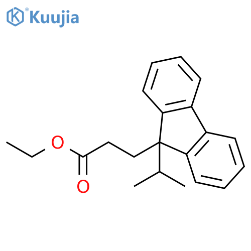 9H-Fluorene-9-propanoic acid, 9-(1-methylethyl)-, ethyl ester structure