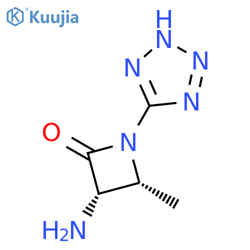 2-Azetidinone, 3-amino-4-methyl-1-(1H-tetrazol-5-yl)-, (3S-cis)- structure