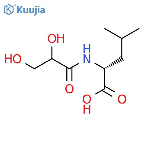 L-Leucine, N-(2,3-dihydroxy-1-oxopropyl)-, (R)- structure