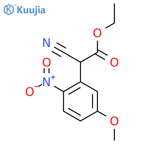 Ethyl 2-cyano-2-(5-methoxy-2-nitrophenyl)acetate structure