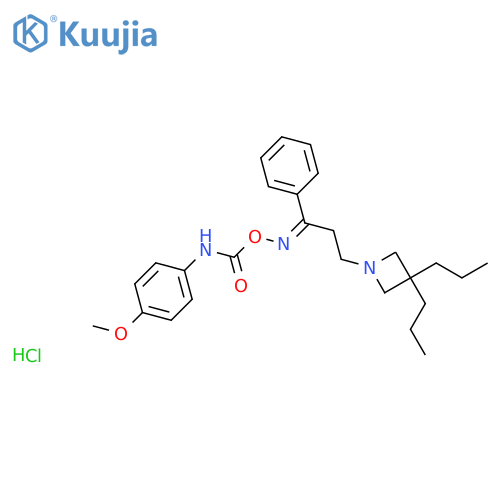 Propiophenone, 3-(3,3-dipropyl-1-azetidinyl)-, O-(p-methoxycarbaniloyl)oxime, hydrochloride structure