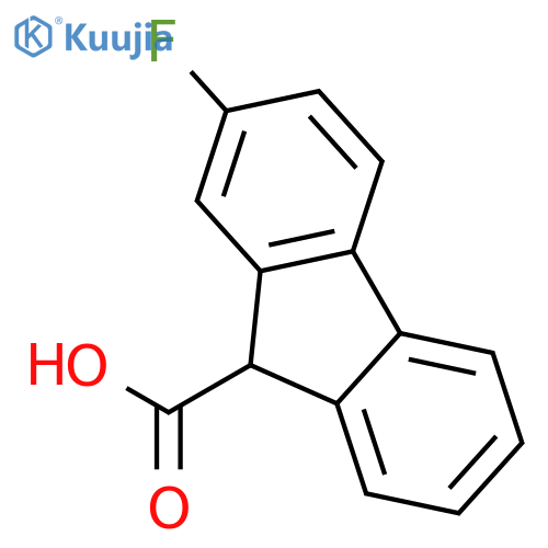 9H-Fluorene-9-carboxylic acid, 2-fluoro- structure
