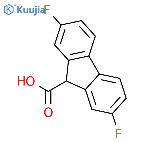 9H-Fluorene-9-carboxylic acid, 2,7-difluoro- structure