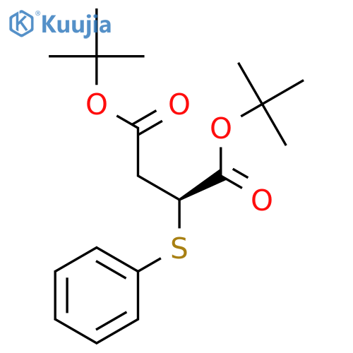 Butanedioic acid, (phenylthio)-, bis(1,1-dimethylethyl) ester, (S)- structure