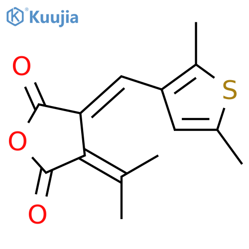 2,5-Furandione,3-[(2,5-dimethyl-3-thienyl)methylene]dihydro-4-(1-methylethylidene)-,(E)- structure