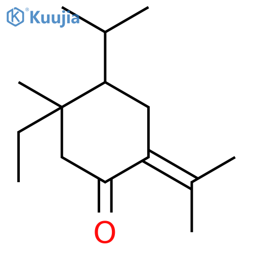 5-ethyl-4-(isopropyl)-2-(isopropylidene)-5-methylcyclohexan-1-one structure
