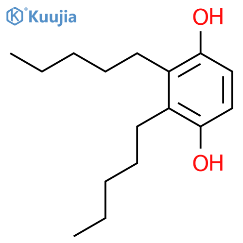 1,4-Benzenediol, dipentyl- structure