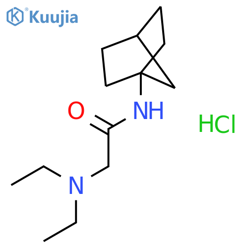 N-bicyclo[2.2.1]hept-1-yl-N~2~,N~2~-diethylglycinamide hydrochloride structure