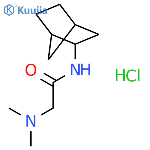 N-[(2R)-bicyclo[2.2.1]hept-2-yl]-N~2~,N~2~-dimethylglycinamide hydrochloride (1:1) structure