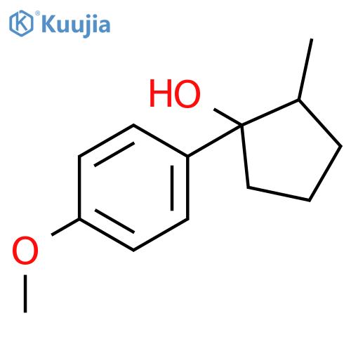 1-(4-methoxyphenyl)-2-methylcyclopentan-1-ol structure