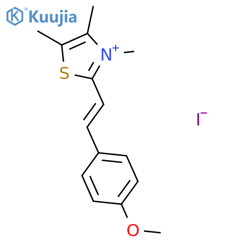 Thiazolium, 2-[2-(4-methoxyphenyl)ethenyl]-3,4,5-trimethyl-, iodide (1:1) structure