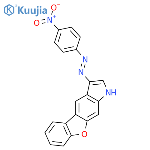 1H-Benzofuro[3,2-f]indole, 3-[(4-nitrophenyl)azo]- structure