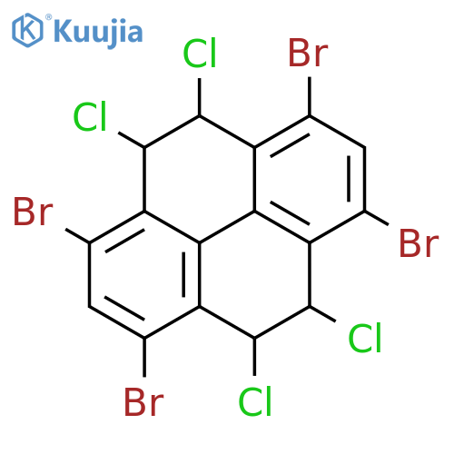 Pyrene, 1,3,6,8-tetrabromo-4,5,9,10-tetrachloro-4,5,9,10-tetrahydro- structure
