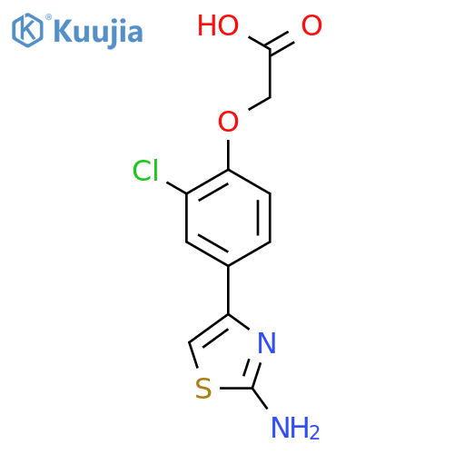 Acetic acid, [4-(2-amino-4-thiazolyl)-2-chlorophenoxy]- structure