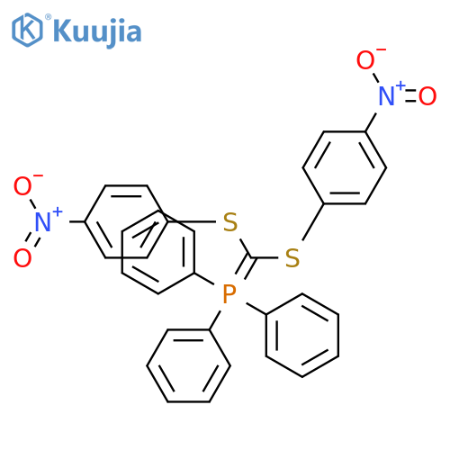 Phosphorane, [bis[(4-nitrophenyl)thio]methylene]triphenyl- structure