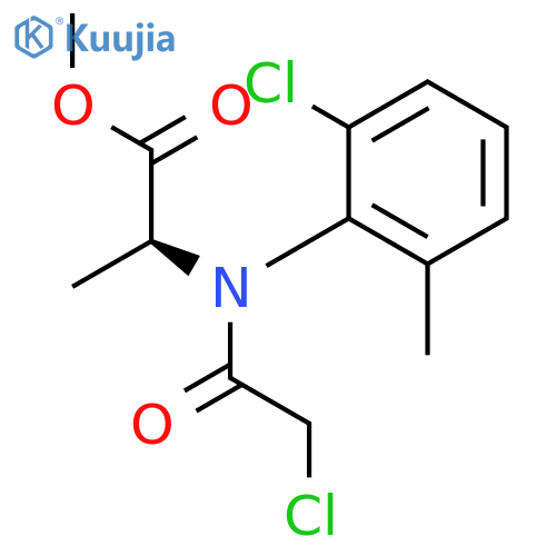 L-Alanine, N-(chloroacetyl)-N-(2-chloro-6-methylphenyl)-, methyl ester structure