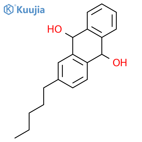 9,10-Anthracenediol, 9,10-dihydro-2-pentyl- structure