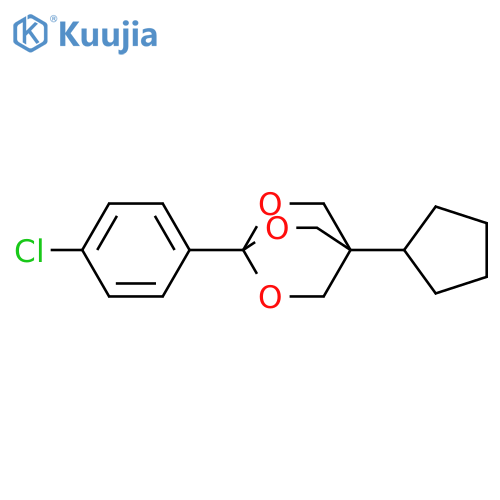 1-(4-chlorophenyl)-4-cyclopentyl-2,6,7-trioxabicyclo[2.2.2]octane structure
