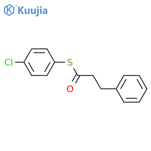 Benzenepropanethioic acid, S-(4-chlorophenyl) ester structure