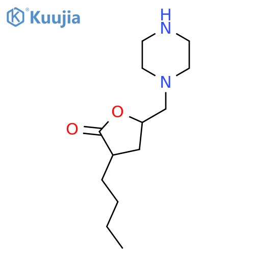 2(3H)-Furanone, 3-butyldihydro-5-(1-piperazinylmethyl)- structure