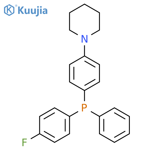 Piperidine, 1-[4-[(4-fluorophenyl)phenylphosphino]phenyl]- structure