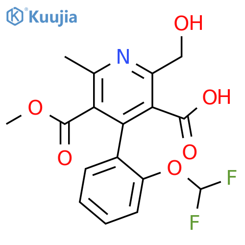 3,5-Pyridinedicarboxylic acid, 4-[2-(difluoromethoxy)phenyl]-2-(hydroxymethyl)-6-methyl-, 5-methyl ester structure
