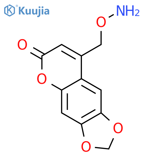 6H-1,3-Dioxolo[4,5-g][1]benzopyran-6-one, 8-[(aminooxy)methyl]- structure