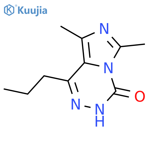Imidazo[1,5-d][1,2,4]triazin-4(3H)-one, 6,8-dimethyl-1-propyl- structure