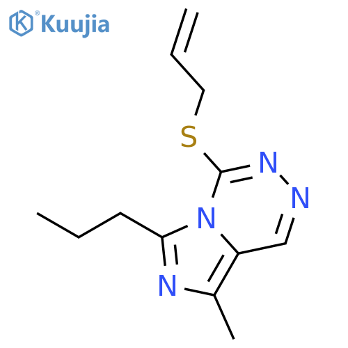 Imidazo[1,5-d][1,2,4]triazine, 8-methyl-4-(2-propenylthio)-6-propyl- structure