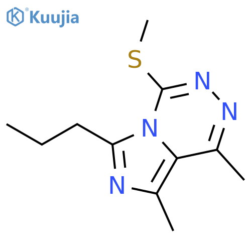 Imidazo[1,5-d][1,2,4]triazine, 1,8-dimethyl-4-(methylthio)-6-propyl- structure
