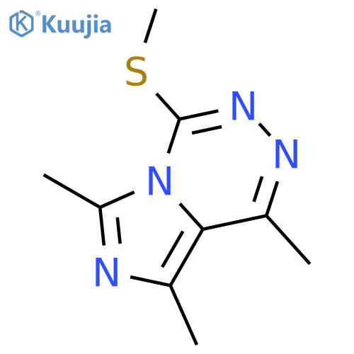 Imidazo[1,5-d][1,2,4]triazine, 1,6,8-trimethyl-4-(methylthio)- structure