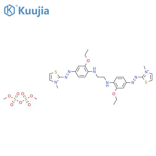 2,2'-[ethylenebis[imino(3-ethoxy-4,1-phenylene)azo]]bis[3-methylthiazolium] dimethyl disulphate structure