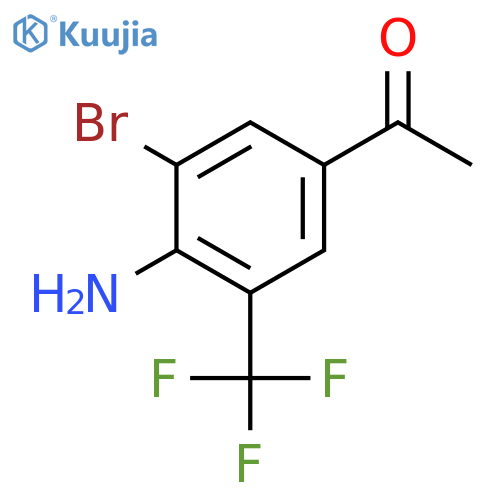 1-[4-amino-3-bromo-5-(trifluoromethyl)phenyl]ethan-1-one structure