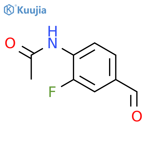 N-(2-fluoro-4-formylphenyl)acetamide structure