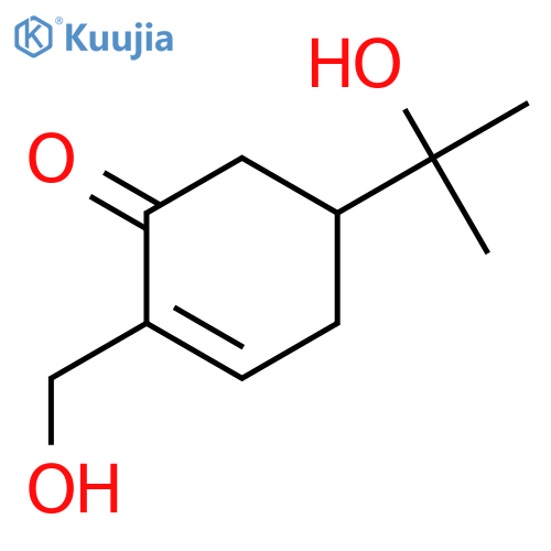 2-Cyclohexen-1-one, 2-(hydroxymethyl)-5-(1-hydroxy-1-methylethyl)- structure