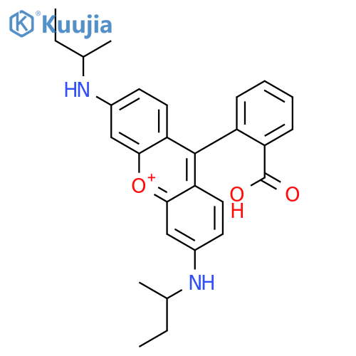 Xanthylium, 9-(2-carboxyphenyl)-3,6-bis[(1-methylpropyl)amino]- structure