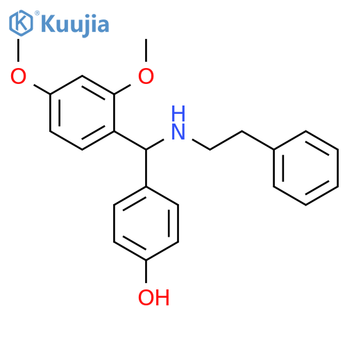 Phenol, 4-[(2,4-dimethoxyphenyl)[(2-phenylethyl)amino]methyl]- structure