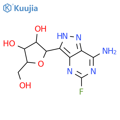 D-Ribitol,1-C-(7-amino-5-fluoro-1H-pyrazolo[4,3-d]pyrimidin-3-yl)-1,4-anhydro-, (S)-(9CI) structure