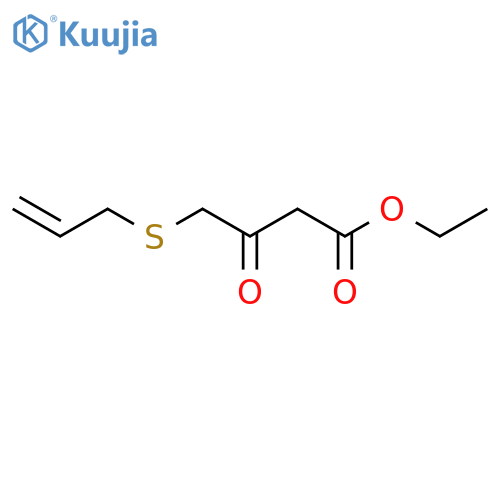 Butanoic acid, 3-oxo-4-(2-propenylthio)-, ethyl ester structure