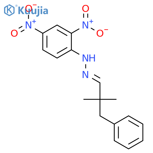 N-[(2,2-Dimethyl-3-phenyl-propylidene)amino]-2,4-dinitro-aniline structure
