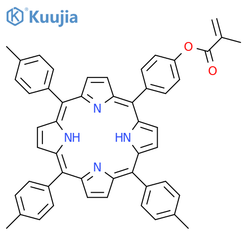 21H,23H-Porphine, 5-[4-[(2-methyl-1-oxo-2-propenyl)oxy]phenyl]-10,15,20-tris(4-methylphenyl)- (9CI) structure